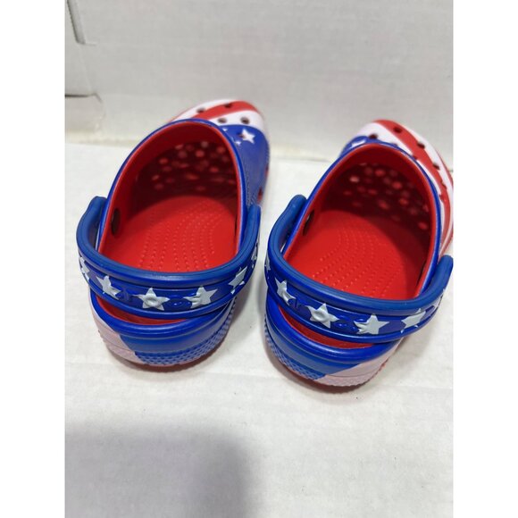 CROCS classic American Flag clog shoe boys child size C 10 - Picture 4 of 8